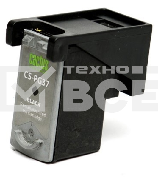 Картридж струйный Cactus CS-PG37 черный (9 мл) для Canon Pixma iP1800/iP1900/iP2500/iP2600/MP140/MP190/MP210/MP220/MP470/MX300/MX310a