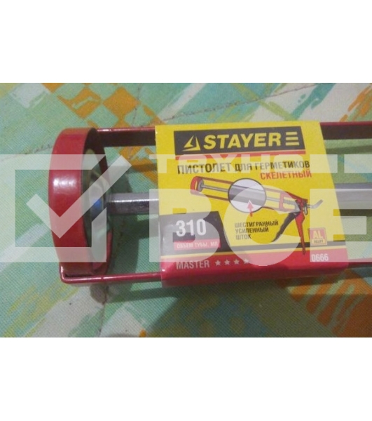 Пистолет для герметика STAYER 0666310мл master скелетный усиленный