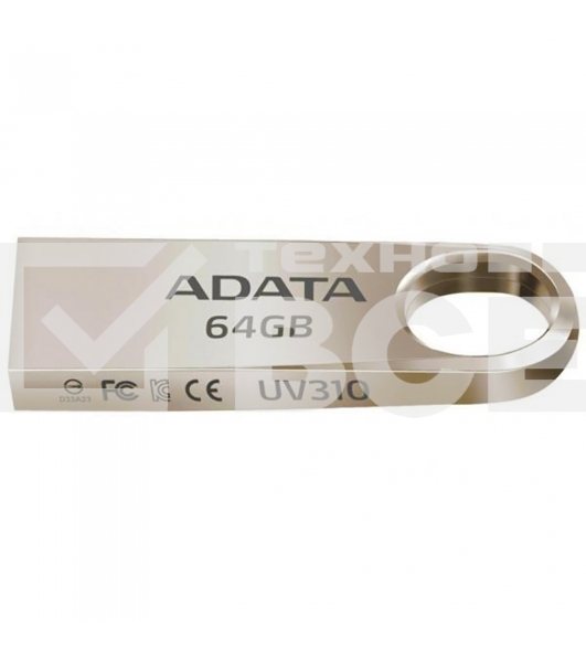 Флеш диск 64GB ADATA UV210, USB 2.0, Металлич. Серебро