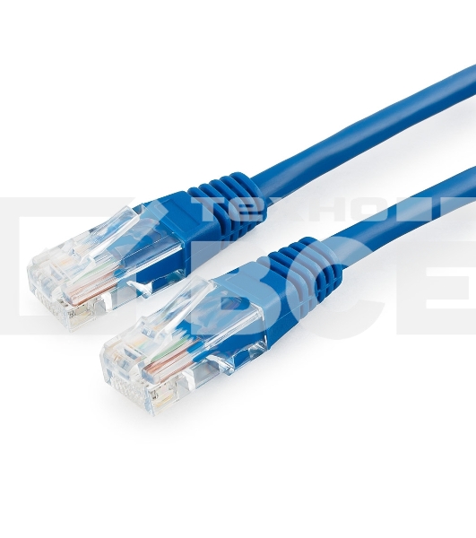Патч-корд медный UTP Cablexpert PP10-7.5M/B кат.5, 7.5м, литой, многожильный (синий)