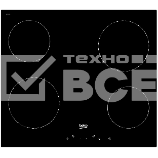 Встраиваемая электрическая варочная поверхность Beko HIC 64400 E, Черный