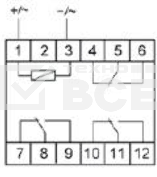 Реле промежуточное PK-3P (монтаж на DIN-рейке 35мм 220В 50Гц 3х8А 3NO/NC IP20) F&F EA06.001.023
