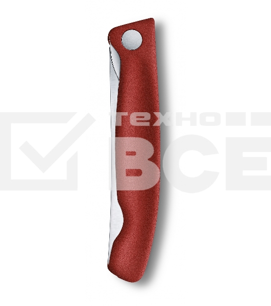 Нож кухонный Victorinox Swiss Classic (6.7831.FB) стальной столовый лезв.110мм серрейт. заточка красный блистер