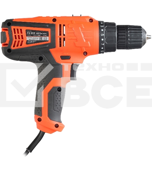 Дрель-шуруповерт сетевой Patriot FS 303, Сетевая, 330 Вт