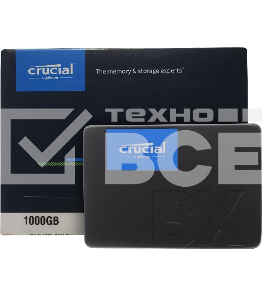 Накопитель SSD Crucial BX500, 1Tb, SATA III, 2.5