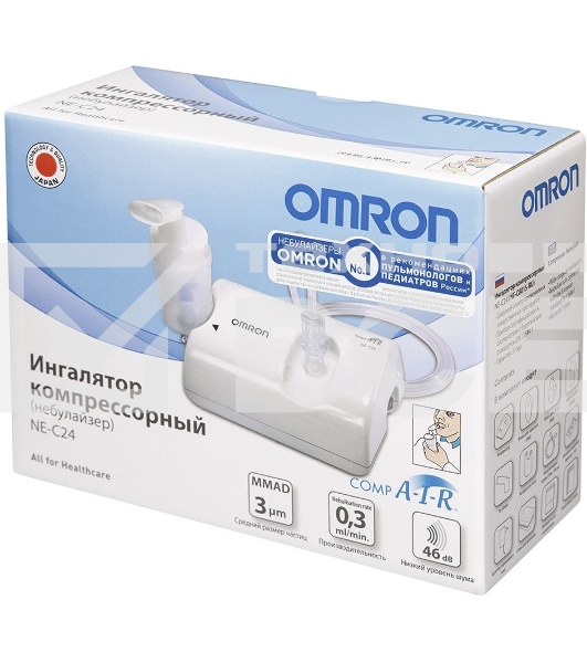 Ингалятор OMRON NE-C24 (NE-C801S-RU) компрессорный