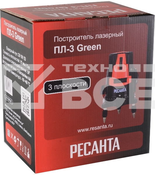 Построитель лазерный ПЛ-3 Green Ресанта