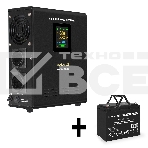 Комплект ИБП EX295995RUS + батарея 75Aч EX282983RUS 1шт (инвертор, синус, для котла, настенный) ExeGate FineSine SX-500.LCD.AVR.2SH <500VA/300W, чистая синусоида, цветной LCD-дисплей, AVR, 2*Schuko, линейно-интерактивный, крепление настенное/универсальное, фото2