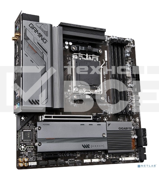Материнская плата Gigabyte B650M GAMING X AX, AM5, AMD B650, 4xDDR5, 4xSATA, 3xM.2, 1xPCI-E 4.0 x16, 2xPCI-E 4.0 x1, 3xUSB-A 3.2 Gen 1, 1xUSB-C 3.2 Gen 2, 1x 2.5Gb LAN, 3x3.5 мм, 7.1, Micro-ATX