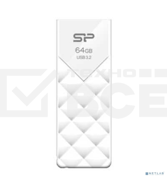 Флешка USB 64Gb Silicon Power Blaze B03, USB 3.2, Белый
