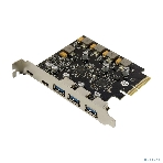 Контроллер ORIENT AM-U3142PE-3A2C PCI-Ex4 v3.0, USB 3.2 Gen2, скорость до 10 Гбит/с, 5-port ext (3xType-A + 2xType-C), ASM3142+VL820-Q8 chipset, Self powered (31351), фото4