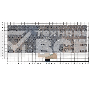 Клавиатура для ноутбука Asus ZenBook UX433FA серебристая с подсветкой