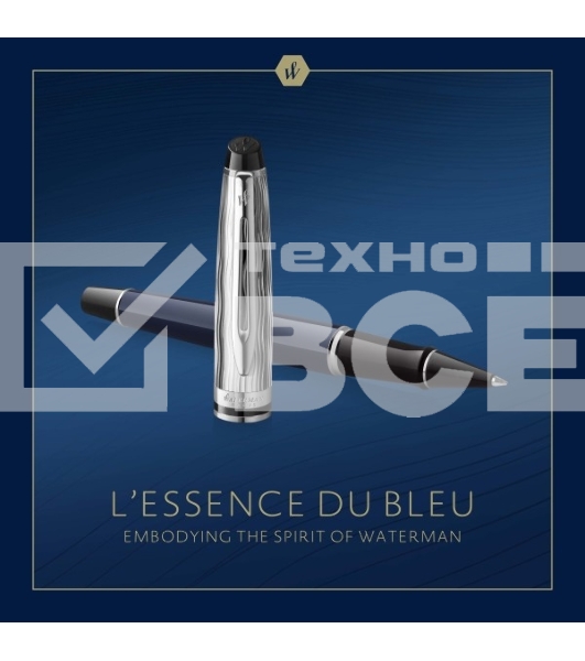 Ручка роллер Waterman Expert L`Essence du Bleu (CW2166429) LaqBlue CT F черн. черн. подар.кор.