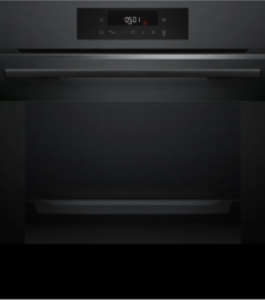 Духовой шкаф электрический Bosch HJG852YT0T Serie 6, 60 см, 66 л, черный матовый,сенсорное управление, 8 режимов+AutoPilot 30(30 автоматических программ), LCD-дисплей, галогенное освещение, самоочистка EcoClean,Soft Open and Soft Close door,телескопические направляющие на 2 уровнях