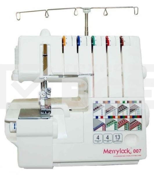 Оверлок Merrylock 007 (5-ти-ниточный), 20 швейных операций, 2-,3-,4-,5-ти ниточная строчка