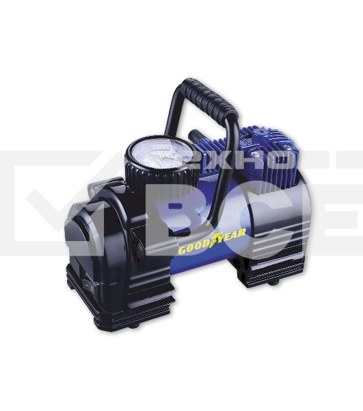 Компрессор GOODYEAR GY000102 GY-35L 35 л/мин Мощность - 168 Вт, Производительность - 35 л/мин, Максимальное токопотребление - 14 А, Максимальное давление - 7 Атм, Длина провода питания: 3 м, Длина воздушного шланга: 1 м. Сумка и набор переходников в комплекте.