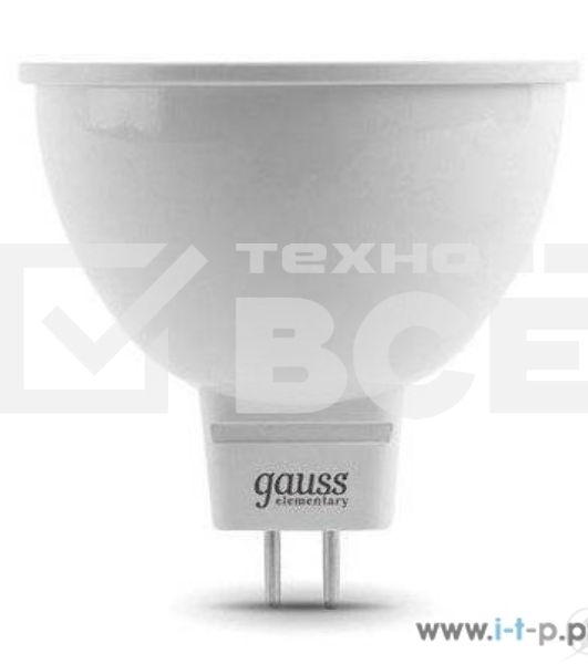 Светодиодная лампа Gauss 13517 LED Elementary MR16 GU5.3 7W 530lm 3000K 1/10/100 0