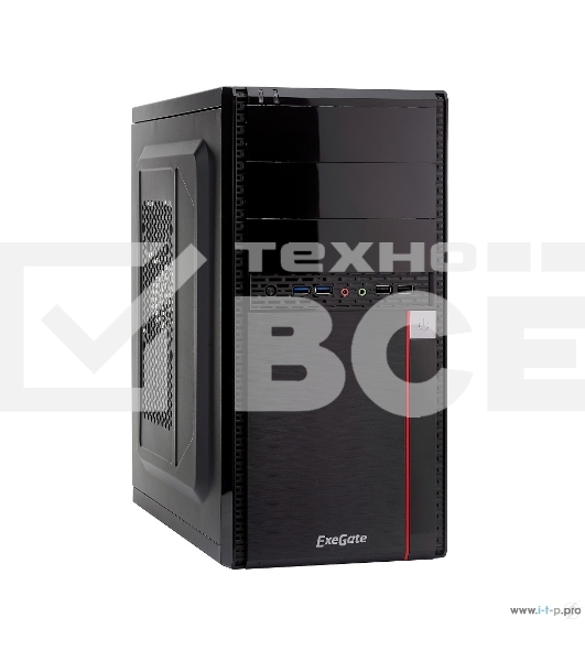 Компьютерный корпус Exegate EX277439RUS Minitower MA-371X Black, mATX <без БП>