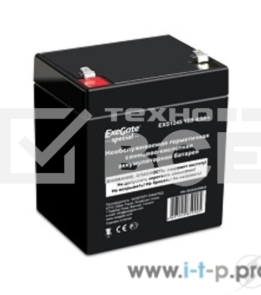 Батарея ExeGate ES252439RUS DT 12045/EXS1245 (12V 4.5Ah) клеммы F1