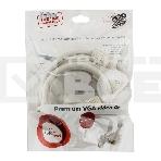 Кабель Gembird/Cablexpert CC-PPVGA-10, Кабель VGA Premium  15M/15M, 3.0м, белый, тройной экран, феррит.кольца , фото5