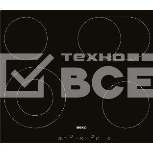 Встраиваемая электрическая варочная поверхность Beko HIC 64403 T, Черный