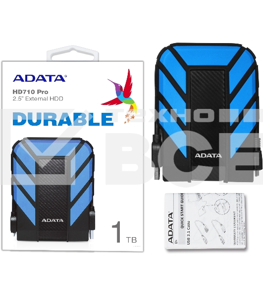 Внешний жесткий диск AData USB 3.1 1Tb AHD710-1TU3-CBL HD710P DashDrive Durable (5400rpm) 2.5