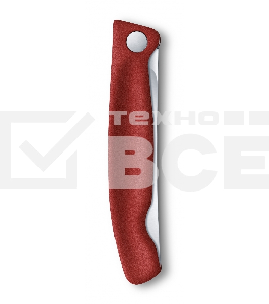 Нож кухонный Victorinox Swiss Classic (6.7831.FB) стальной столовый лезв.110мм серрейт. заточка красный блистер