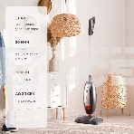 Паровая швабра Galaxy Line GL 6400, серебристый с черным, 1600 Вт, 0,6 л, 1 бар, регулятор мощности, время работы до 20 мин, макс. подача пара 35 г/мин, макс. температура нагрева 110°C, время нагрева до 30 с, индикатор работы и опустошения резервуара, аксессуары: мерный стакан, рамка для ковра, накладка из микрофибры, воронка, фото21