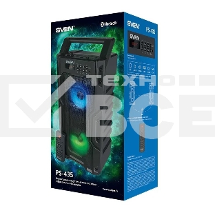 Мобильные колонки SVEN PS-435 2.0  чёрные   Bluetooth