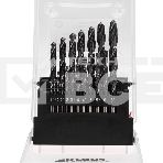 Набор сверл по металлу Kranz 1-10 мм (через 0,5 мм), 19 шт. HSS 4241 Ш/Х, фото4