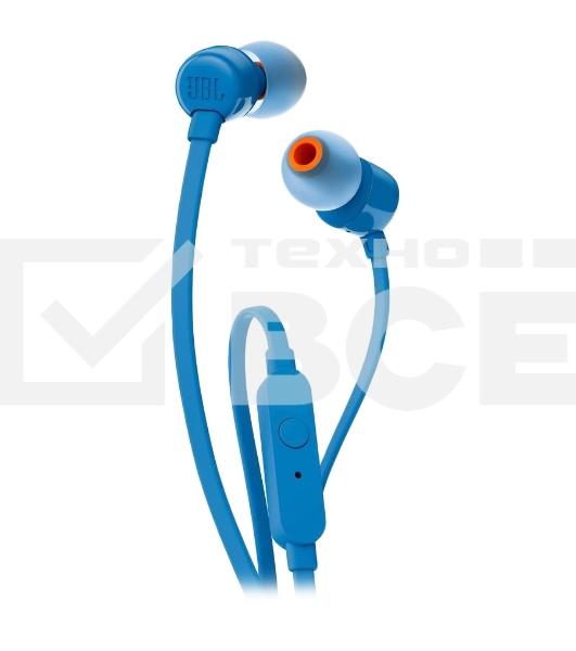 Наушники JBL Tune 110, 3.5 мм, внутриканальные, синий