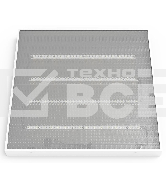 Светильник светодиодный Gauss MIR 595х595х50 35Вт 3500лм 4000К IP40 офисный встраив. накладной с рассеив. призма (аналог ЛВО)