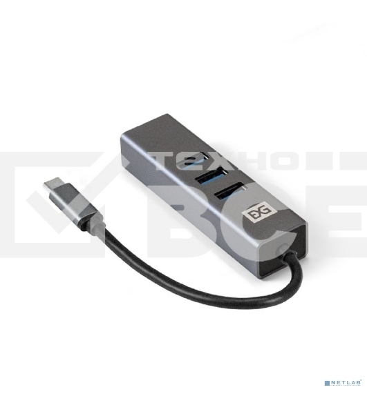 Хаб USB (концентратор) ExeGate DUB-4TC (кабель-адаптер USB Type C --> 4xUSB3.0, Plug&Play, серебристый)
