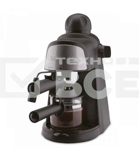 Кофеварка эспрессо Scarlett SC-037 черный, исп. кофе - молотый, 0.24 л, 800 Вт, 3.5 Бар.