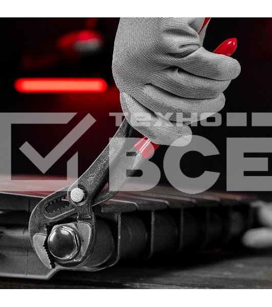 Переставные клещи Matrix 300 мм, кнопочный механизм, хром-ванадий, обливные рукоятки