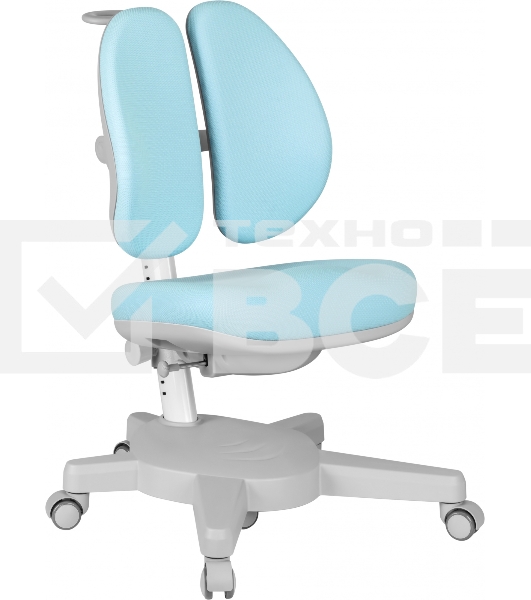 Кресло детское Cactus CS-CHR-3604BL голубой крестов. пластик серый
