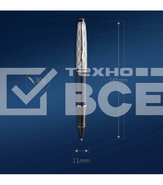 Ручка роллер Waterman Expert L`Essence du Bleu (CW2166429) LaqBlue CT F черн. черн. подар.кор.