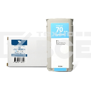 Струйный картридж NVPrint 70 (NV-C9390A) Light Cyan для HP DesignJet Z2100/Z3100/Z3200/Z5200/Z5400 (130 мл) совместимый