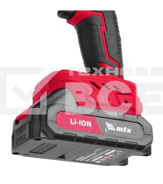 Дрель-шуруповерт аккумуляторная бесщет. CDS-BL-20, Li-Ion, 20 В MTX