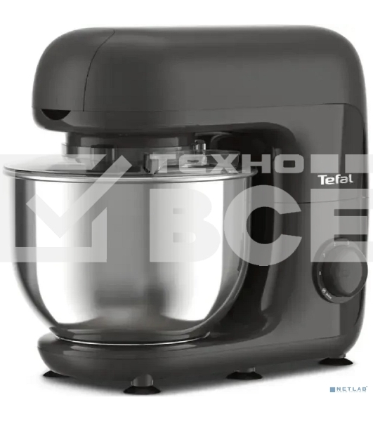 Кухонная машина Tefal Bake Essential QB161H38, черный/серебристый