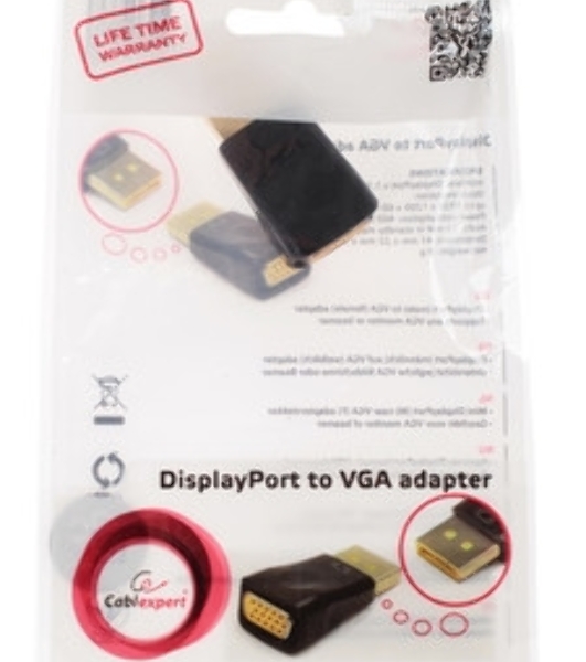 Переходник DisplayPort - VGA Cablexpert A-DPM-VGAF-01, 20M/15F, пакет