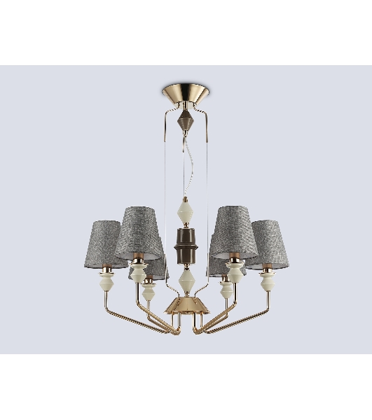 Люстра Ambrella light LH75401/6 GD/GR золото/серый E14*6 max 40W D700*1260