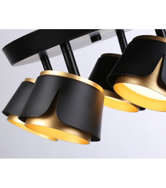 Светильник Ambrella light TN71243/4 BK/GD черный/золото GX53/4 D250*147