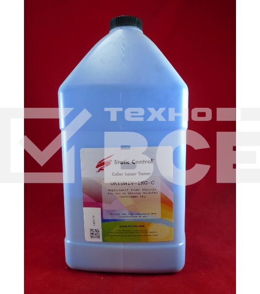 Тонер для принтера Static Control Oki C3300N/5500 OKIUNIV-1KG-C голубой (флакон 1000гр)