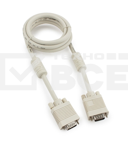 Кабель Gembird/Cablexpert CC-PPVGA-6, Кабель VGA Premium ,15M/15M,1.8м, тройной экран, феррит.кольца, пакет