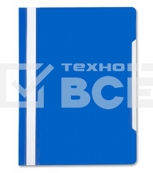 Папка-скоросшиватель Бюрократ -PS20BLUE A4 прозрач.верх.лист пластик синий
