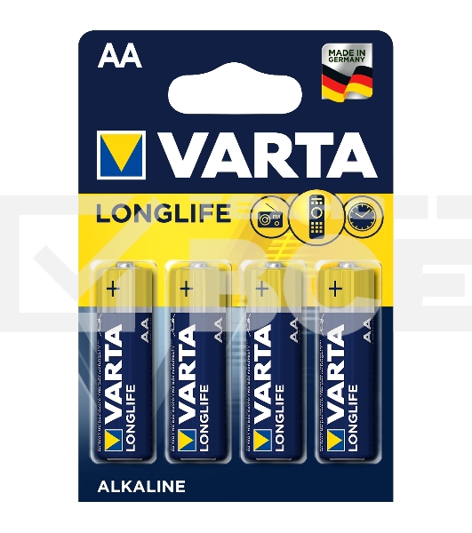 Батарейки VARTA Long Life AA блистер 4 04106101414