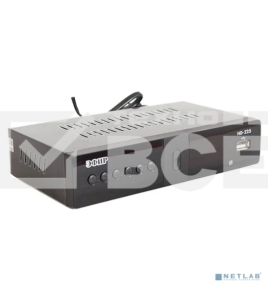 Ресивер эфирный цифровой DVB-T2/C HD HD-225 метал, дисплей DOLBY DIGITAL, Эфир