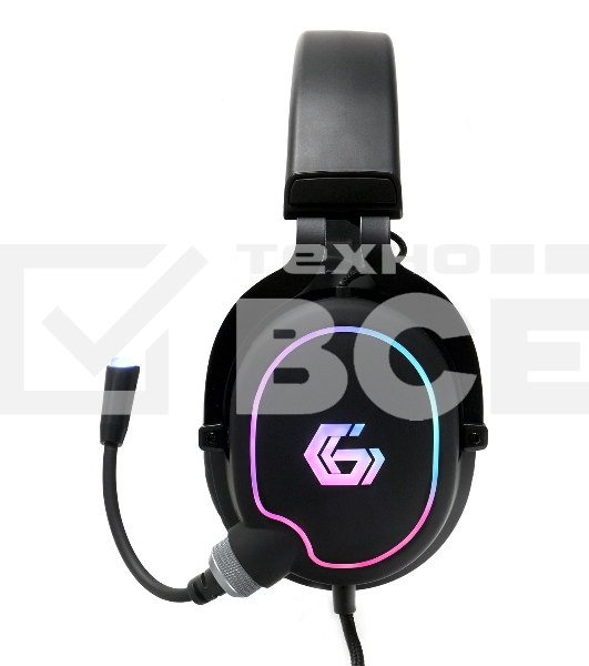 Гарнитура игровая Gembird MHS-GX20, мембр. 50 мм, подсветка, рег. гром., рег.оголовье, каб. 2,1 м