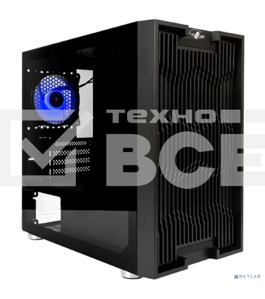 Компьютерный корпус Minitower mATX Eurocase 00-01003410 M07 3ARGB черный без БП закаленное стекло USB 3.0